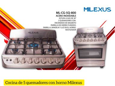 Cocina con horno de 5 quemadores Milexus - Img main-image