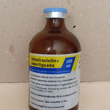 Medicamentos veterinarios.  Oxitetraciclina amortiguada, Dextrana con hierro - 2/2