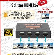 Splitter HDMI 1x4/ 1x2* Splitter HDMI 4K/ Multiplicador HDMI 1x2 FHD/ Amplificador HDMI Q4K/ Splitter HDMI 1x4 nuevo - Img 39989508