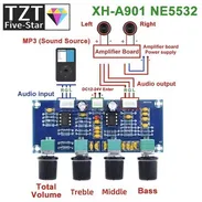 Preamplificador de Audio XH-A901 – Control de Volumen y Tonos (Graves, Medios y Agudos) - Img 53551849