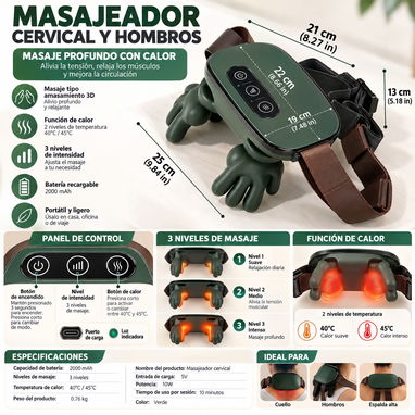 Masajeador multifuncional para el cuello - 6/6