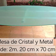 MESA DE CRISTAL Y METAL - Img 55047448
