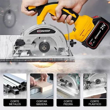 Sierra circular inalámbrica 2 batería - 21v para madera, mármol , mampostería. Incluye Discos . 130 Usd - Img 116873488