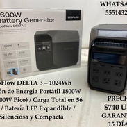 EcoFlow DELTA 3 – 1024Wh Estación de Energía Portátil 1800W AC (3600W Pico) / Carga Total en 56 Min , ENTREGA DE FACTURA - Img 54847597