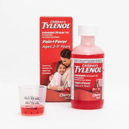 Tylenol en jarabe o suspensión infantil para niños frasco original sabor a cereza sellado 120 ml Analgésico - Img 56100335