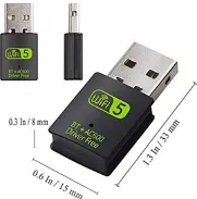🛍️Adaptador USB WiFi + Bluetooth para PC🖥️. No necesita instalar drivers o controladores✅ - Img 46044991