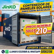 Se vende Contenedor de Paneles Solares JINKO 620W bifaciales para el 19 de agosto en 210 usd x unidad llamar o escribir - Img 56580272