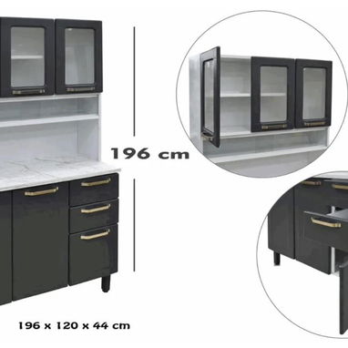 Alacena triple puerta con meseta y gavetas comunícate con Pedro - Img 124311933