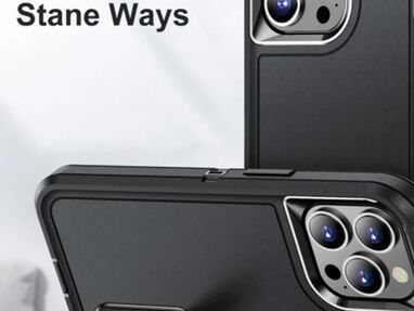 Forro negro de 3 piezas con alta protección anticaidas (militar)para iPhone y Samsung gama alta. - Img 65757958