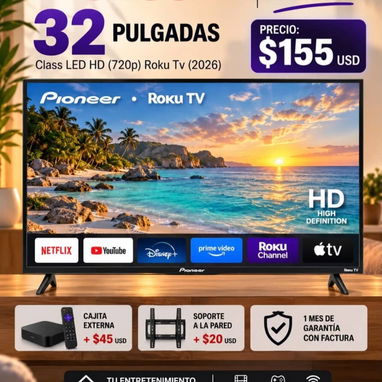 Televisores Inteligentes 32 pulgadas// Samsung 190 USD// Pionner 155 USD - 2/2