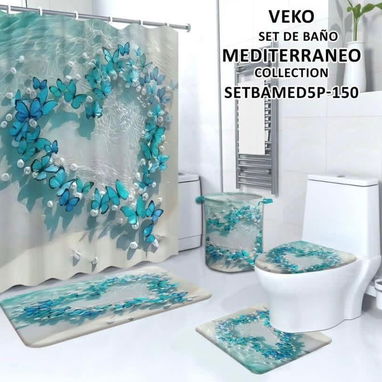 Set de cortinas para baño 5 piezas - 5/7