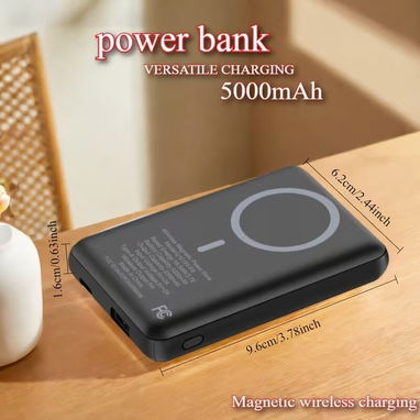 POWER BANK MAGNETICO | POWERBANK 5000MAH | MAGSAFE | BATERIA EXTERNA | CARGADOR INALAMBRICO | CARGADOR PORTATIL | USB C - Img 123261807