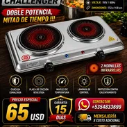 🍳 INFRARROJO 🥘COCINA INFRARROJO CHALLENGER 2Q 2100W. MENSAJERÍA CON FACTURA Y GARANTÍA. TL 54833699 - Img 55716740