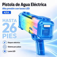 Pistola de Agua Eléctrica de Alta Presión con Luces LED(AZUL) - Img 56962932