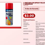 PINTURA EN SPRAY ROJO NARANJA . - Img 57566257