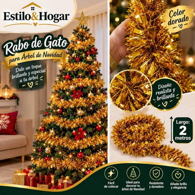 Rabo de gato para arbolito de navidad mude 2 metros - 5/5
