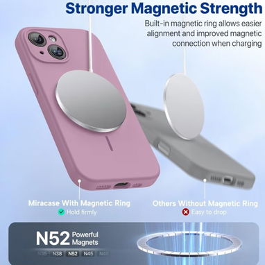 Miracase Funda Silicona Líquida iPhone 15 – Blackcurra... | videojuegoshabana.com - Img 123474754