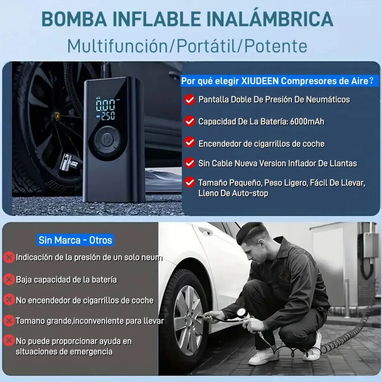 35 usd Compresor de aire para motos, autos, camiones y bicicletas 150 psi - 3/8
