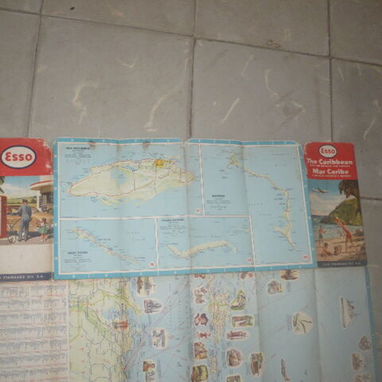 Mapa vintage ESSO de islas del Caribe - Img 118932534