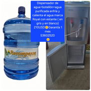 Dispensador de agua+botellón+agua purificada enfría y calienta el agua marca Royal con estante ( en gris y en blanco) - Img 54428191