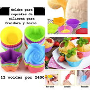 12 Moldes de silicona para freidora y horno hacer panquecitos o para manualidades para hacer jabones 4 modelos - Img 55998344