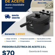 🍟 Freidora eléctrica de aceite EKO de 2,5 L | 1500 W y envío gratis 🚚 - Img 58256609