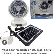 Ventiladores recargables de 8p, con panel solar y bombillo , hasta 15 horas de uso nuevos de estreno #52398072 - Img 57124522