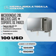 🥣 MICROONDAS 20L MILEXUS GRIS + SOPORTE DE PARED 🥣 💰 Precio: $100 - Img 55229121