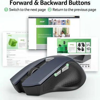 Mouse inalámbrico Acer 2.4GHz con 6 botones y DPI ajustable - Img 118748902