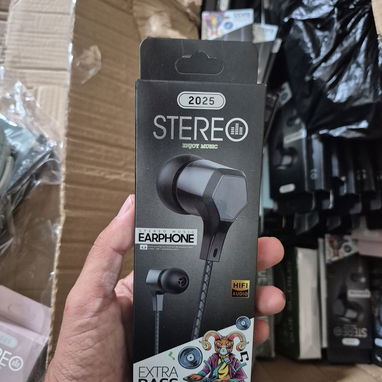 POR CANTIDAD!! Audífonos Estéreo/ Manos Libre/ Cable engomado / Nuevos en Caja - 5/6
