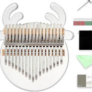 Kalimba 17 teclas - Piano de pulgar - Piano de dedo Calimba Mbira - Mini instrumento Kalimba transparente de acrílico - - Img 55881260