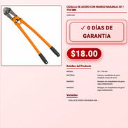 CIZALLA DE ACERO CON MANGO NARANJA 30'' / 750 MM . - Img 57881309