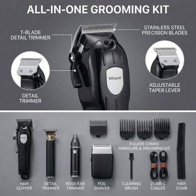 Se vende MAQUINA DE AFEITAR (SET COMPLETO DE CORTADORA DE CABELLO Y BARBA)  ¡Todo lo que necesitas para mantener tu cabe - 4/4