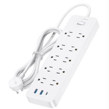 Regleta Eléctrica 13 en 1 – 10 Tomas + 2 USB + USB-C – Cable 1.5 m - 2/3