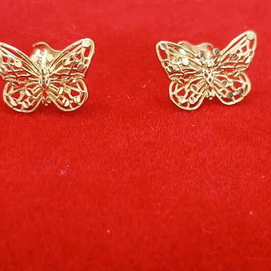 Aretes versace,van cleff y mariposa en oro de 10k de fabrica - Img 118604150