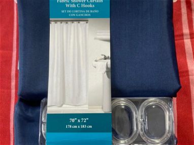 Cortinas de baño de tela poliéster antimoho y más - Img 65988718