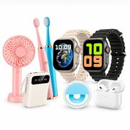 Set de 5 Artículos Tecnológicos de Uso Diario - Reloj Inteligente, Abanico, Cepillo Eléctrico, Banco de Energía y Auricu - Img 57656764
