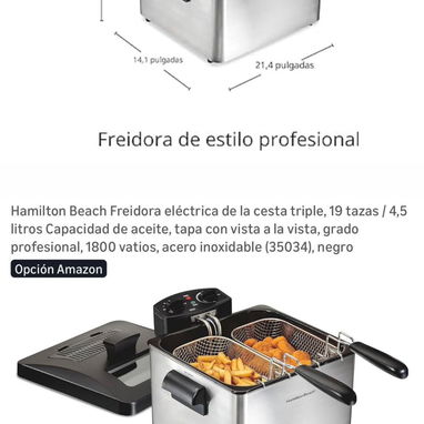 Freidora Profesional y Plancha Eléctrica Comercial - Img 117931324