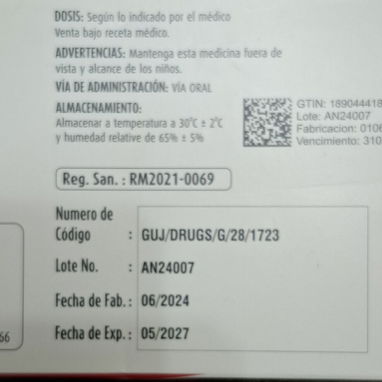 ©- Amoxicilina 875mg + Acido Clavulanico 125mg (1000), 1 Tira de 10 Tableta -© - 3/3