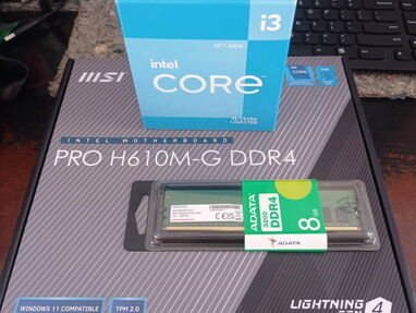 Kit Msi H610m-g DDR4+ I3 12100+ 8GB de Ram Adata - Img main-image