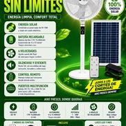 Ventilador de pedestal con panel solar. - Img 55505955