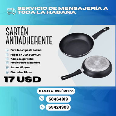 🍳 SARTÉN ANTIADHERENTE NEGRO 26 cm — 15 USD 28 cm — 17 USD - 3/3