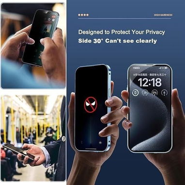 ☎️53544655 🛵 Entrega Disponible ⭐ Funda magnética de privacidad para iPhone 15 Pro Max con marco de titanio⭐ - Img 124286259