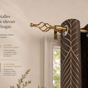 Cortinas Blackout con Diseño (2 paneles) - Img 56107210