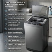 LAVADORA AUTOMÁTICA ROYAL 9KG Color: Gris Oscuro| $330 USD | CON FACTURA A TU NOMBRE, GARANTÍA Y ENVÍO INCLUIDO - Img 57746353