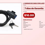 CANDADO DE CABLE CON LLAVE . - Img 57101656