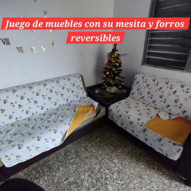 🛋️✨ JUEGO DE MUEBLES CON MESITA Y FORROS REVERSIBLES ✨🛋️ - Img 123919633
