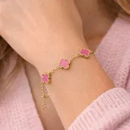 Pulseras Vancleef Originales en su caja rosada, negra y mixta hermosas oro laminado 18K - Img 56776857