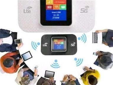 Portable WiFi router o módem 4g-3g-2g con sólo una sim cubacel reparte la conexión con pantalla a color Telf:53543771. - Img main-image-45858627