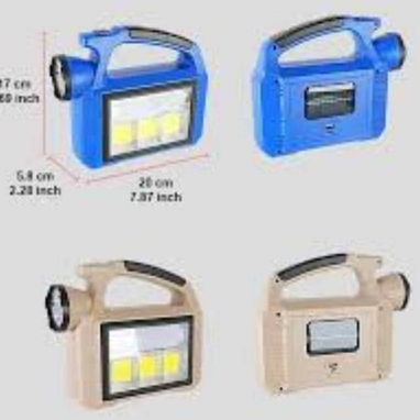 🍀Lampara/Linterna recargable, con panel solar incluido, cable USB para cargarla y además una entrada tipo C que permite - 2/2